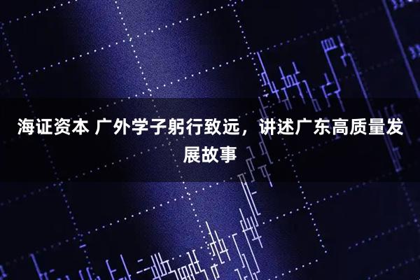 海证资本 广外学子躬行致远，讲述广东高质量发展故事